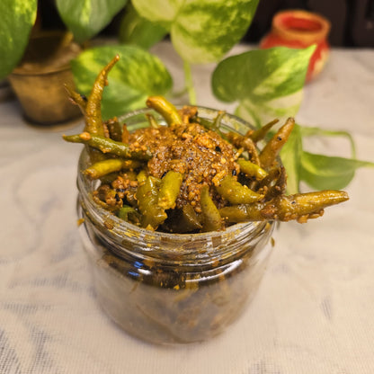 Patli Hari Mirch Achar, Green Chilli Pickle 300gm